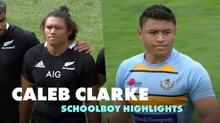 The devastating schoolboy rugby highlights of New Zealand rugby star Caleb Clarke  RugbyPass [upl. by Gupta]