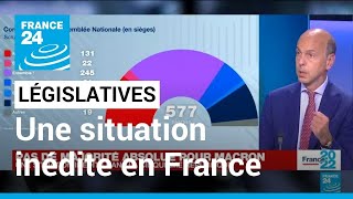 Législatives 2022  une situation inédite sous la Ve République • FRANCE 24 [upl. by Cristionna786]