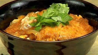 How to Make Katsudon Pork Tonkatsu Rice Bowl Recipe  Cooking with Dog [upl. by Ariay]