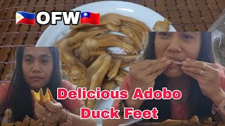 Mukbang ADOBO Duck Feet Collagen Delicious MARGIETV [upl. by Teerpnam874]