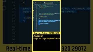 Angular Tutorial How to Implement Login UI angular course Angular In Telugu Frontend shorts [upl. by Nerrual286]