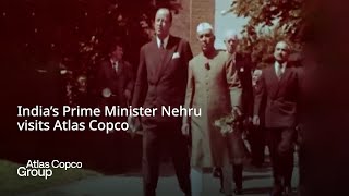 India’s Prime Minister Nehru visits Atlas Copco Sickla plant in 1957 [upl. by Hametaf855]