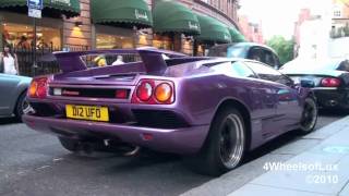 Purple Lamborghini Diablo  Revving [upl. by Annaeed]