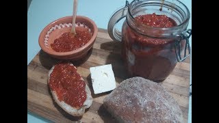 MEMORIES OF MACEDONIA  LUTENICA  LJTENICA Spicy Roasted Pepper amp Tomato Relish [upl. by Sixele]