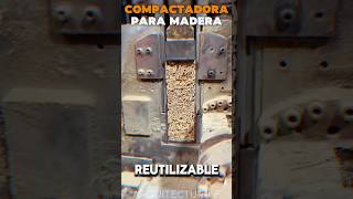 Compactadora vs Madera 🔥🪵madera carpinteria prensahidraulica wood [upl. by Atiras]