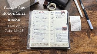 Plan with me  Week of July 2228 2024  Hobonichi Weeks [upl. by Tdnerb594]