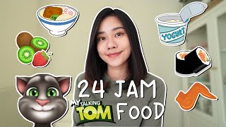 24 JAM MAKAN MAKANAN DI TALKING TOM [upl. by Netsruk]