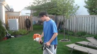 1st Lawncutting Video  STIHL FS90r BR420 and Lawnboy 10642C in Action [upl. by Sand]