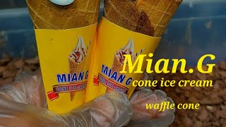 Could Coffee ice cream  MianG cone ice cream 🍦 😋 🤔 😕 [upl. by Smaj]