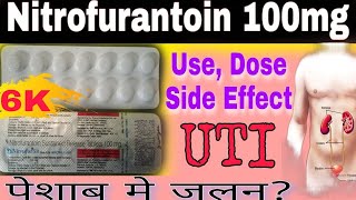 Nitrofurantoin tablets ip 100mg  Nitrofure SR 100mg tablet uses in Hindi [upl. by Arted]