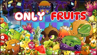 Can You Beat Plants Vs Zombies 2 WITH ONLY FRUITS Neon Mixtape Tour [upl. by Akkinahs]