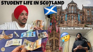 Student life in scotland 🏴󠁧󠁢󠁳󠁣󠁴󠁿😰 Pay Rate  House  Study  Edinburgh To Glasgow [upl. by Artied683]