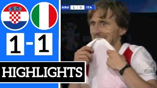 Croatia Vs Italy 11 Highlights Zaccagni Late Minute Goal Modric Penalty Miss amp Goal  Euro 2024 [upl. by Anaiek]