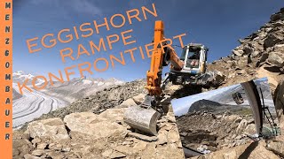 MenziMuck excavator schreitbagger escavatore ragno Eggishorn menzigombauer [upl. by Rapsac580]