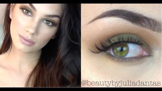 Arbonne makeup  Smokey Shadow for Green amp Hazel Eyes  Big Loose Curls [upl. by Shaffer887]