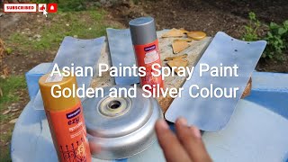 ASIAN PAINTS Spray Paint  Golden and Silver Colour  400 ml  Unboxing  Review and Quality Check [upl. by Ellenid686]