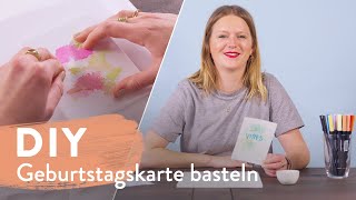 Geburtstagskarte basteln  DIY  Westwing [upl. by Nehgem897]