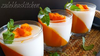 Mango Panna Cotta Recipe  How to make Mango Pudding  Summer amp Ramadan Special  Zulekhas Kitchen [upl. by Uzziel412]