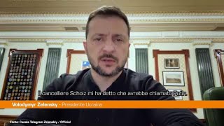 Zelensky quotChiamata ScholzPutin è il vaso di Pandoraquot [upl. by Ayouqes]