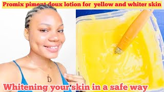 HOW TO PROMIX PIMENT DOUX LOTION FOR A WHITER AND YELLOW SKIN TONE  WHITENING BODY LOTION [upl. by Bethany407]