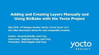 Adding and Creating Layers Manually and Using BitBake with Yocto Project [upl. by Sair]