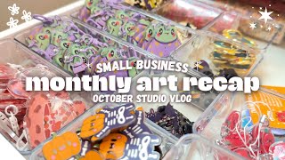 Unbox My First Keychains Start A New Sketchbook amp Pack Coloring Books  Art Business Studio Vlog [upl. by Jochebed]