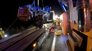 Melt Down Semi Truck Fire Driver Walks Away [upl. by Eisned]