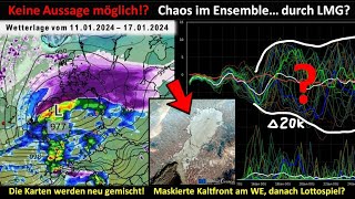 UPDATE Keine Aussage möglich Chaos im Ensemble durch LuftmassengrenzeTrend Update LMG [upl. by Chip]