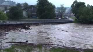 Hochwasser ThurSitter in Bischoffszell am 162013 [upl. by Gardell]