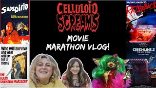 CELLULOID SCREAMS MYSTERY 35MM MOVIE MARATHON VLOG [upl. by Raclima206]