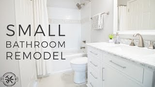 DIY Small Bathroom Remodel  Bath Renovation Project [upl. by Erine]