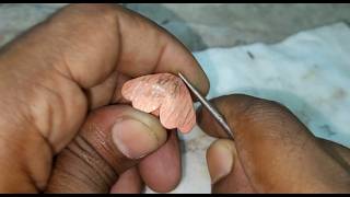 Butterfly copper ring making 🦋 How to make silver jewelry [upl. by Yadroc804]