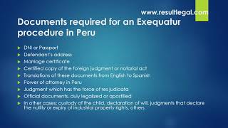 What is an Exequatur procedure in Peru [upl. by Marozik]