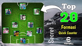 All New Best Formasi Update Quick Counter efootball 2024 mobile 🥶 [upl. by Perlie]