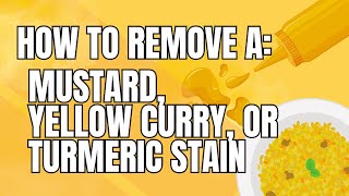 How To Remove A Mustard Yellow Curry and Turmeric Stain  A Drycleaners Stain Removal Guide [upl. by Alurta292]