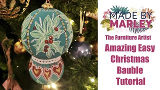 Amazing Easy Christmas Bauble Tutorial [upl. by Hite775]