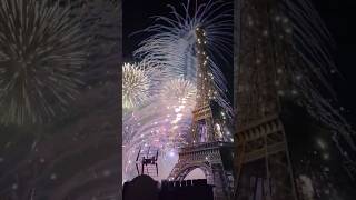 Paris Eiffel tower fireworks fireworks happynewyear eiffeltower feuerwerk [upl. by Rooke]