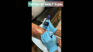 Tattooing with the Dragonhawk X5 Wireless Pen Tattoo Machine [upl. by Cassil]