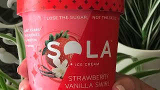 REVIEW SOLA Low Carb Ice Cream  3g Net Carbs  Keto Ice Cream [upl. by Fin]