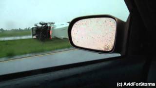 Joplin MO EF5 Tornado DamageAftermath on I44 minutes after May 22 2011 [upl. by Geithner]