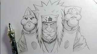 jiraiya vs pain lukis Jiraiya Sage mode [upl. by Ikcin]