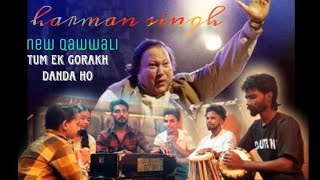 Tum ek Gorakh Dhanda ho ustad Nusrat Fateh Ali Khan Saab cover Harman Singh viralvideo live [upl. by Beera910]