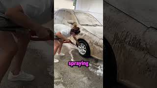 Worlds Dirtiest Car gets Cleaned 😱❤️ shorts [upl. by Dibrin356]