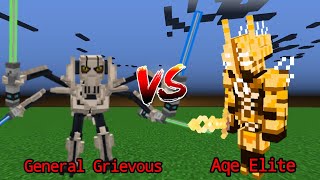 General Grievous vs Aqe Elite  Minecraft Mob Battle [upl. by Aronek]