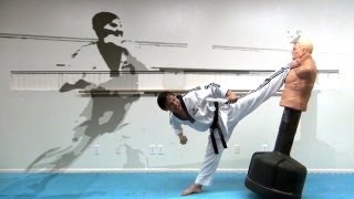 Taekwondo Skipping Side Kick Tutorial  TaekwonWoo How to [upl. by Dilaw]