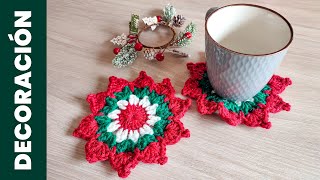 💲Este patrón de crochet fue el SUSTENTO de una amiga DURANTE LA NAVIDAD  POSAVASOS GANCHILLO [upl. by Aryas721]