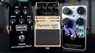 BASS FILTER SHOOTOUT  Boss AW3 vs MXR Bass Envelope Filter vs EHX QTron [upl. by Juliet]