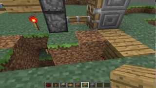 How To  Redstone  2x1 Sticky Piston Door  Minecraft 145 [upl. by Aw]