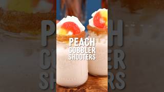 How to make Peach Cobbler Shots Crown Peach and RumChata Recipe falldrinks fallcocktails [upl. by Sumaes]