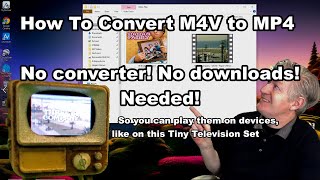 How To Convert M4V to MP4 Windows amp Mac No converter No downloads [upl. by Ynnej314]